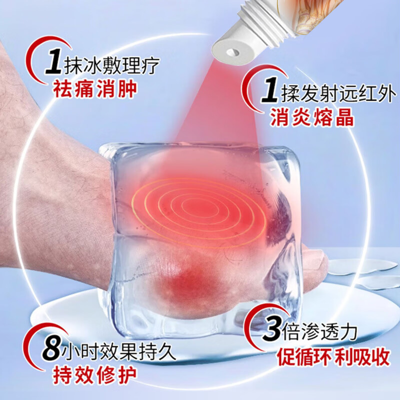 李时珍痛风医用远红外治疗凝胶痛风性骨关节炎手脚趾关节变远红外 5盒(3送2)痛风凝胶