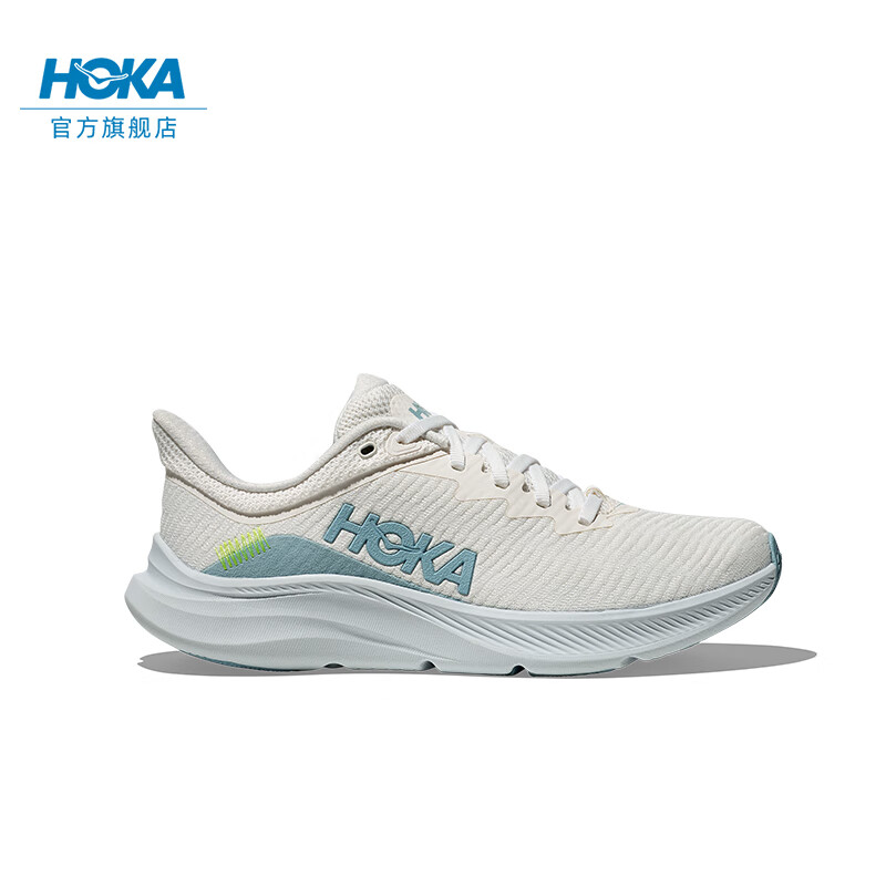 HOKA女款秋季速力马尔综合训练鞋SOLIMAR轻盈稳定防滑耐磨 白色/苔原蓝 36