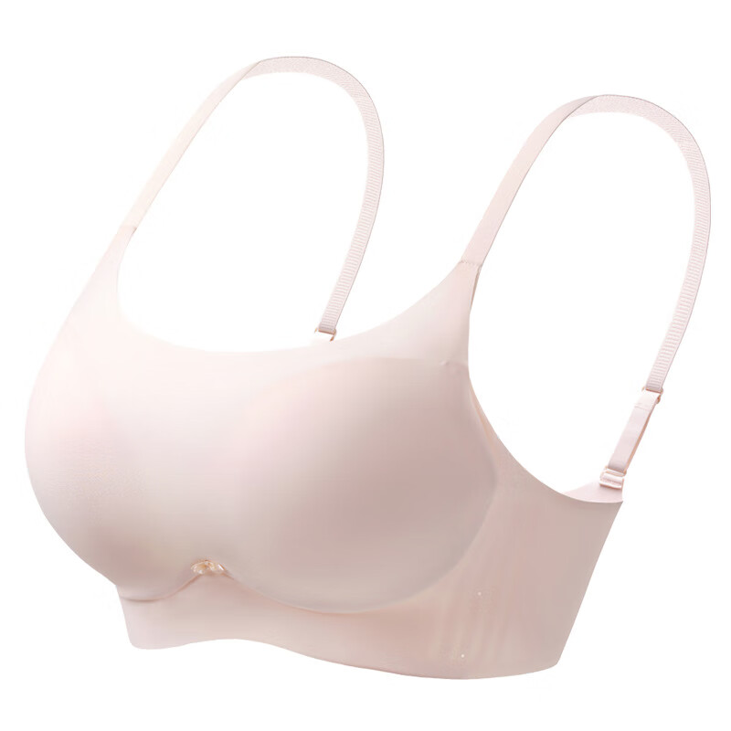 简约无痕无钢圈内衣女小胸聚拢防走光运动文胸2025舒适透气中厚款 黑色 XL （40/90AB）