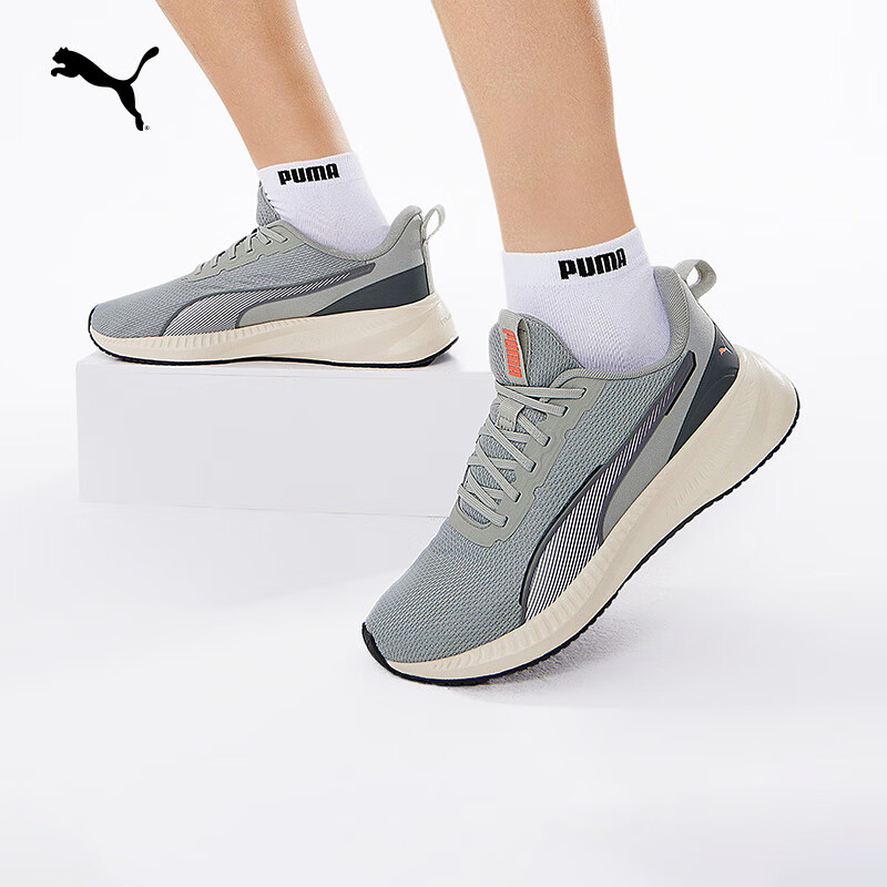 彪马（PUMA）网面透气黑色休闲跑步鞋男子新款轻便运动鞋FLYER 310797 雪白色-浅灰色-黑色-亮红色-06 40