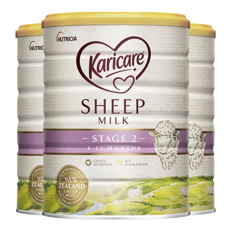 可瑞康(karicare)嬰兒配方綿羊奶粉天然乳鐵蛋白新西蘭原裝進(jìn)口900g/罐價保30天 可瑞康2段3罐【曬單有返】