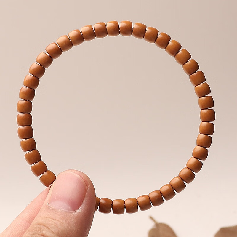 晶宇祥精品核尖手串單圈精工直切高密度橄欖核文玩佛珠手鏈 素珠款