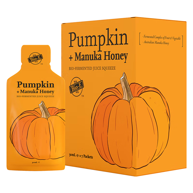 Bio-E【热门商品】南瓜酵素7袋*30ml 益生菌果蔬酵素饮品嗨吃酵素 Bioe南瓜酵素7袋*30ml/盒*2