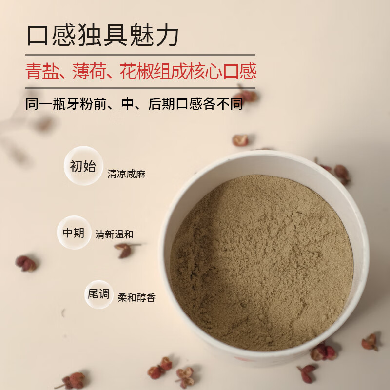 皓齿安植物洁牙粉陈修园固齿方珍珠洗牙渍清口气天然草本敏感牙龈护理 50克1盒