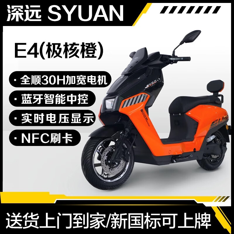 深远极核E4电动车新国标电动自行车高端旗舰旗舰车型极核AE4同款性价比高外卖车2000W 电机无需驾照 裸车（无电无充） 2000W全顺电机