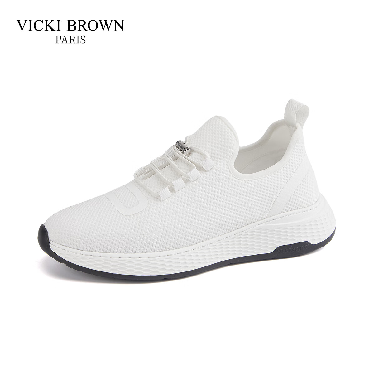 VICKI BROWN法国品牌VB男鞋【健走系列】通勤防滑户外休闲鞋男舒适透气网面鞋 白色 39 京东折扣/优惠券
