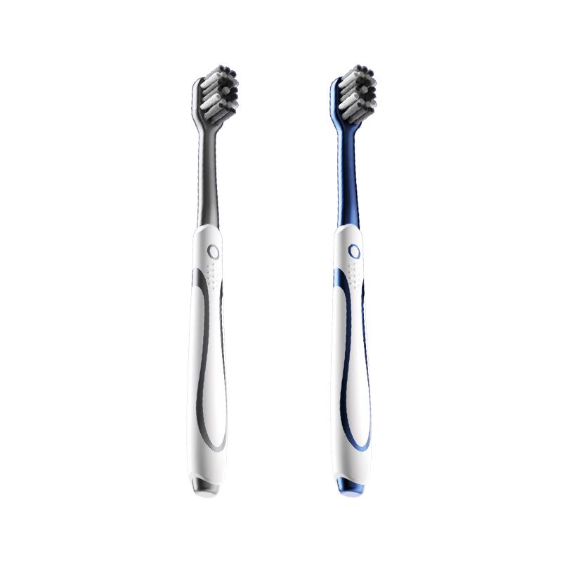 皓齿良品中硬毛牙刷男士专用牙刷成人耐用去牙渍茶烟渍抑菌刷毛独立装-2支