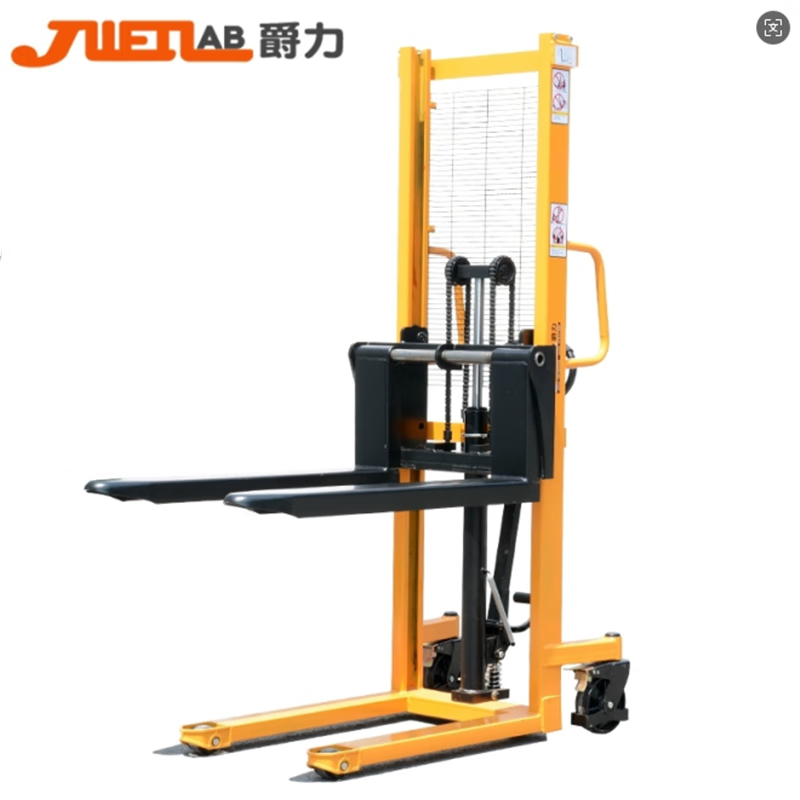 爵力手動(dòng)液壓堆高車(chē)1噸裝卸鏟車(chē)2噸升降叉車(chē)手推搬運托盤(pán)堆垛車(chē) 手動(dòng)堆高車(chē)2噸1.6米