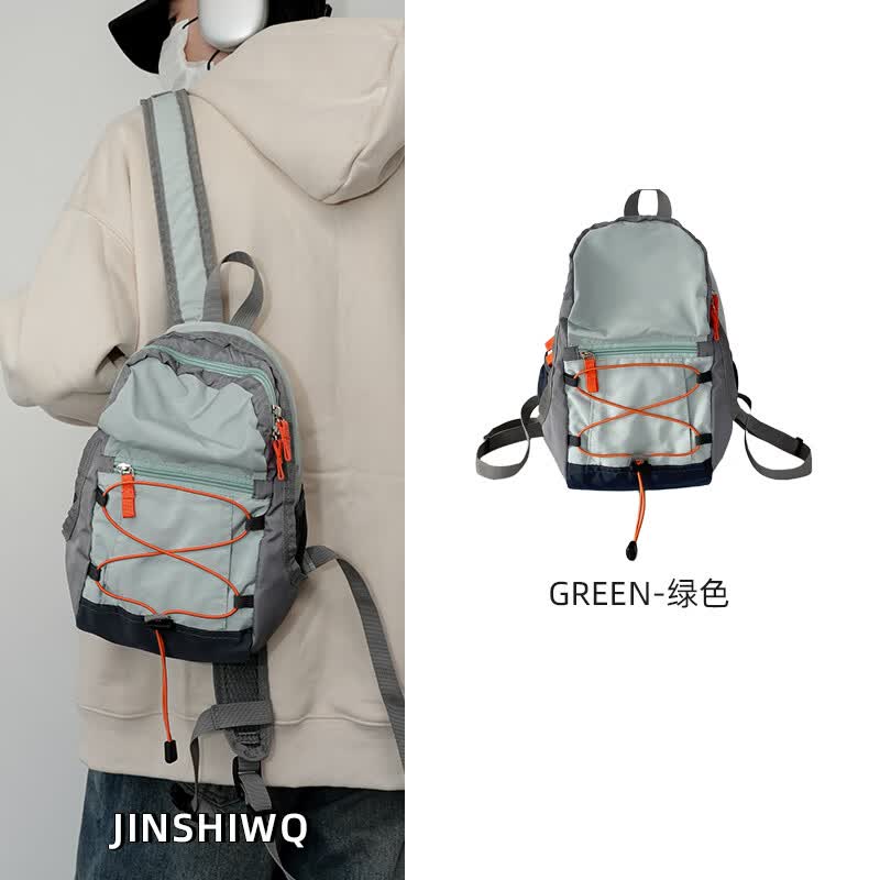 天胤旅行户外双肩包女轻便登山包爬山小号揹包徒步骑行运动书包春游包 绿色_现货速发