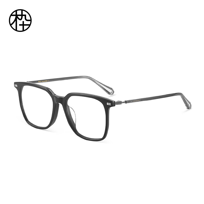 木九十透明眼鏡框素顏神器眼睛框鏡架女度數可配男 BKC1_曜石黑 【單鏡框】