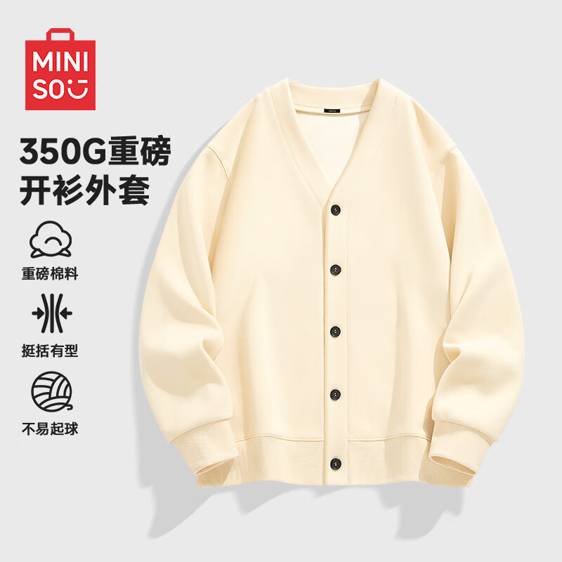 ���ڲ�����������Ʒ��MINISO��������֯�������ﶬ�¿���ʿV���ذ��޸�Ŧ�����¿������������� ��350G�ذ���ǳ�� L /175(30����������ȫ����) 89.9Ԫ