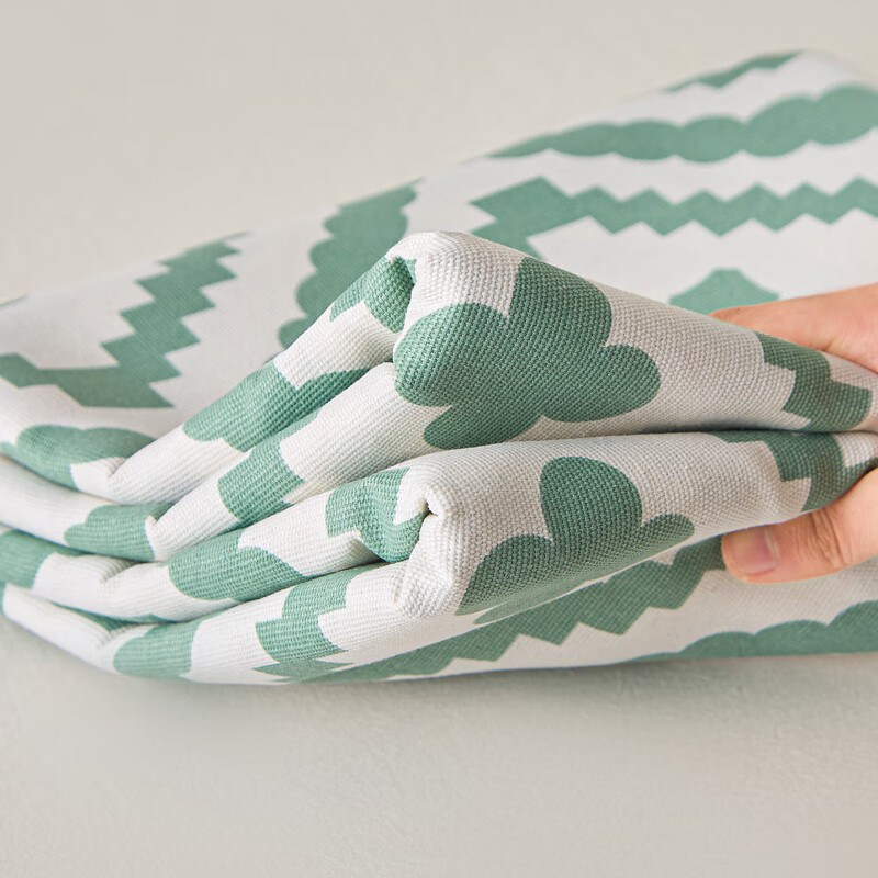 麦琪娜 床单加厚不起球不掉色老粗布床单老粗布凉席子老粗布布料床单 波澜绿 学生床单120*230cm