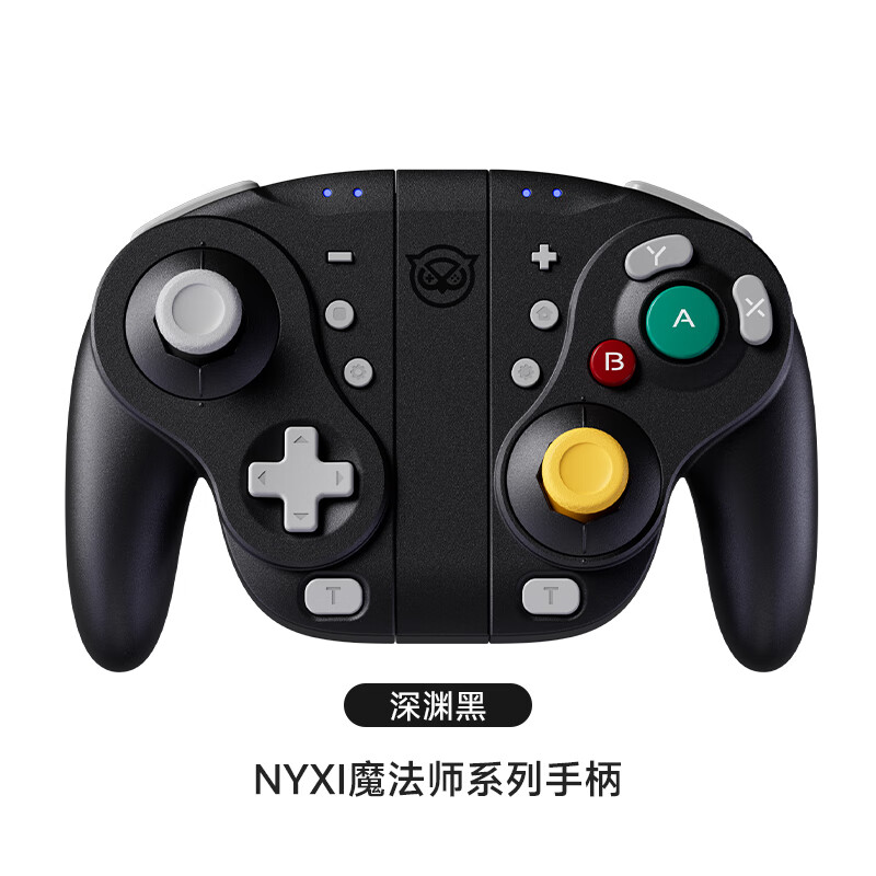 NYXI霓汐魔法师Switch游戏手柄GameCube复古NGC风格任天堂JoyCon手柄NS2无线蓝牙体感马里奥明星大乱斗 魔法师【深渊黑】支持Swithc1/2代
