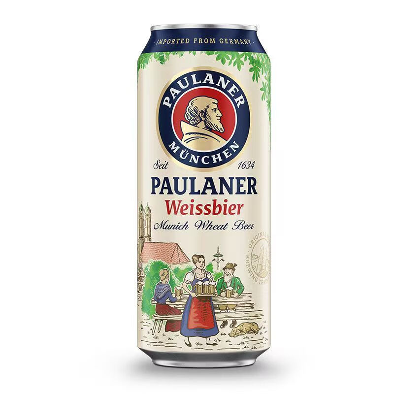 德国原装进口柏龙小麦白啤啤酒听装500ml*4