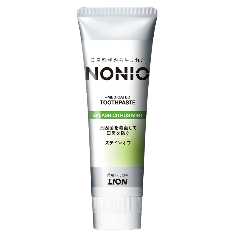 狮王（Lion）NONIO进口清新牙膏柑橘薄荷130g去黄去牙渍亮白护龈含氟金榜推荐