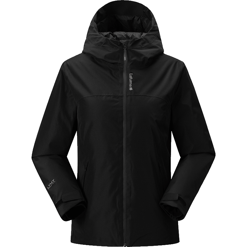 LAFUMA樂(lè)飛葉戶外沖鋒衣羽絨服女士 秋冬保暖連帽休閑防風(fēng)防水LFJU5DH65 黑色BK L (40)170/88A