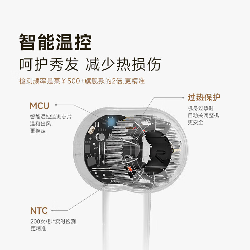 追觅G10高速吹风机 家用大功率负离子静音不伤发护发直发筒校园学生实用礼物女 【低温速干】哑白色