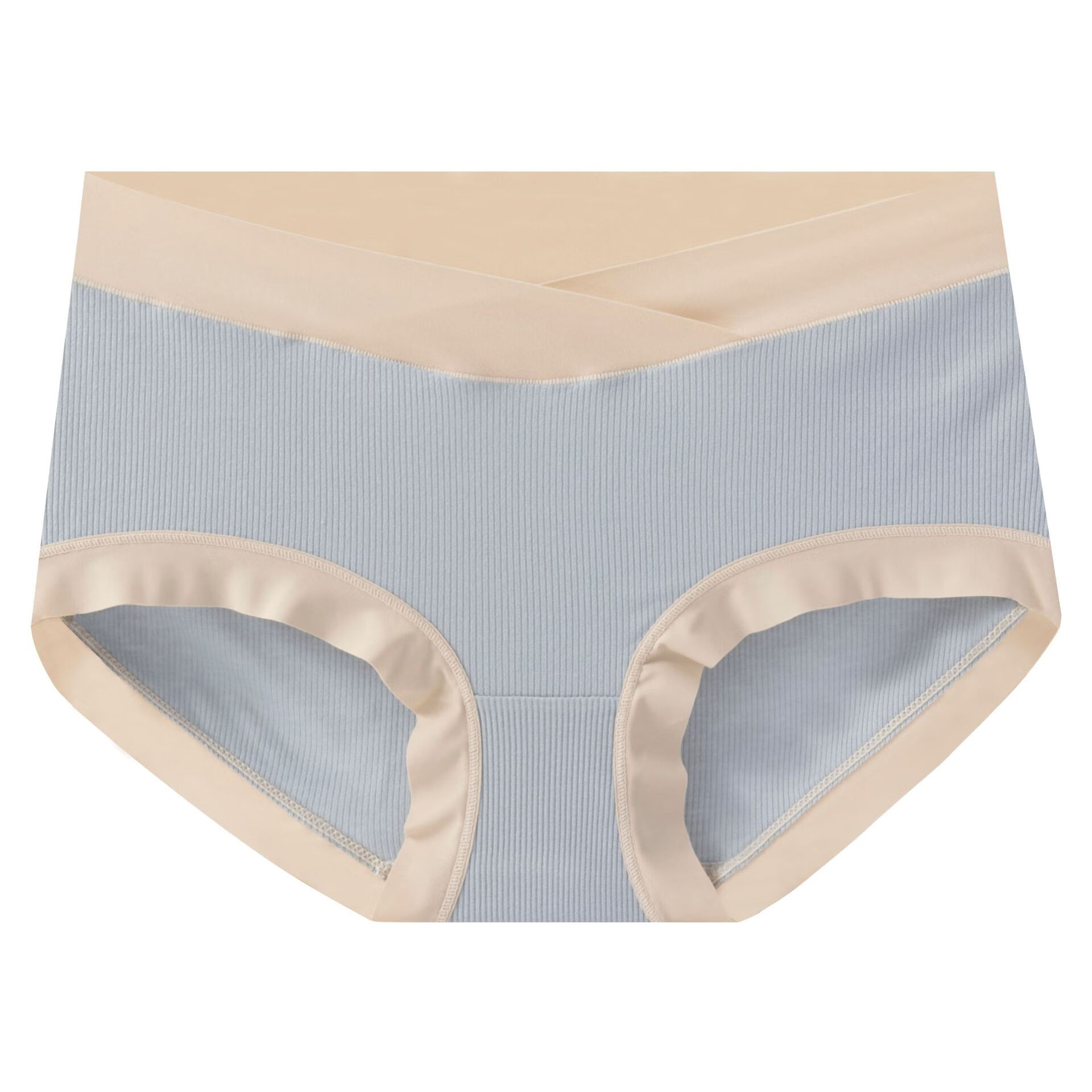 孕妇内裤怀孕期专用早中晚期棉档大码200斤低腰无痕托腹短裤xm 天空蓝