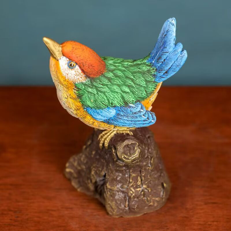 箐铜记黄铜喜鹊摆件喜上眉梢家居客厅桌面装饰品乔迁开业送礼吉祥好物 喜鹊 新中式