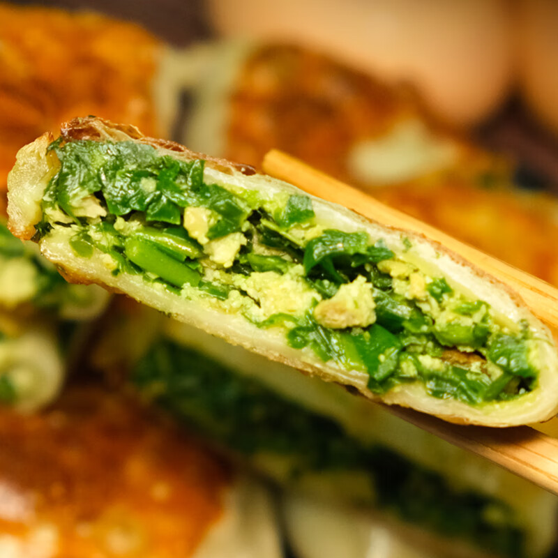 淳食记薄皮韭菜盒子速冻特色早餐面点速食韭菜鸡蛋馅饼煎饼【七鲜同款】 韭菜盒子840g（12只）/2盒