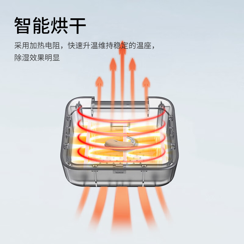 听工场助听器耳蜗洗耳器家用智能干燥盒高温杀菌防潮神器助听器专用功能 T20电子干燥器