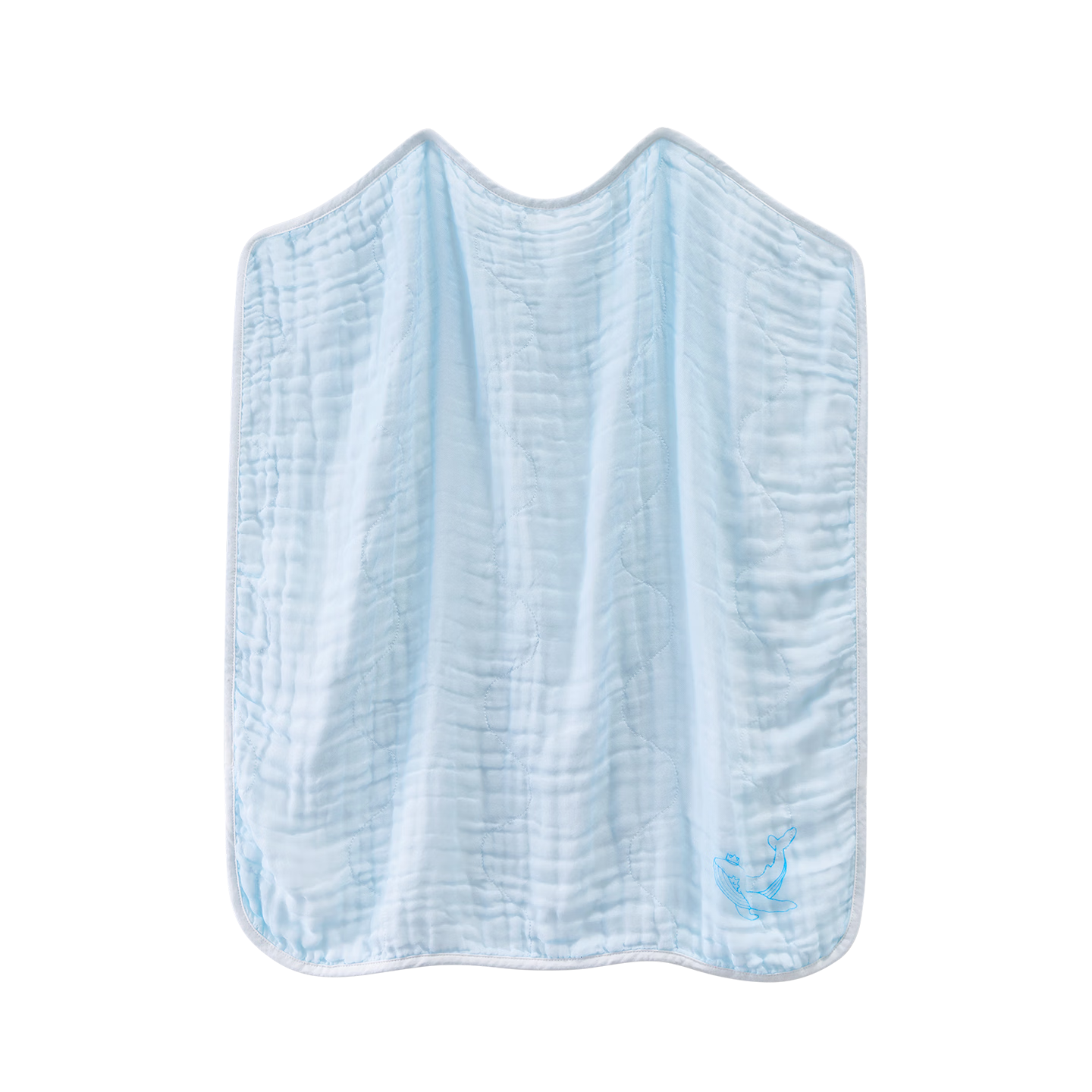 babycare嬰兒浴巾新生兒童紗布浴巾小尺寸毛巾70*70cm-晴川藍