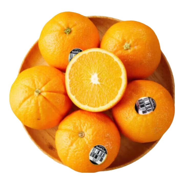新奇士（Sunkist）3107進(jìn)口橙子新鮮水果當(dāng)季甜臍藍(lán)標(biāo)橙大果禮盒裝 1500g單果200-230g