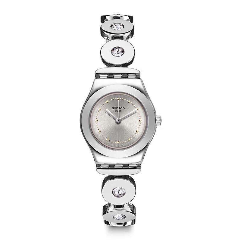 斯沃琪(Swatch)瑞士手表金光环绕不锈钢石英表女士潮流腕表生日礼物女学生石英表 【精美礼袋】金光环绕 YSS317G