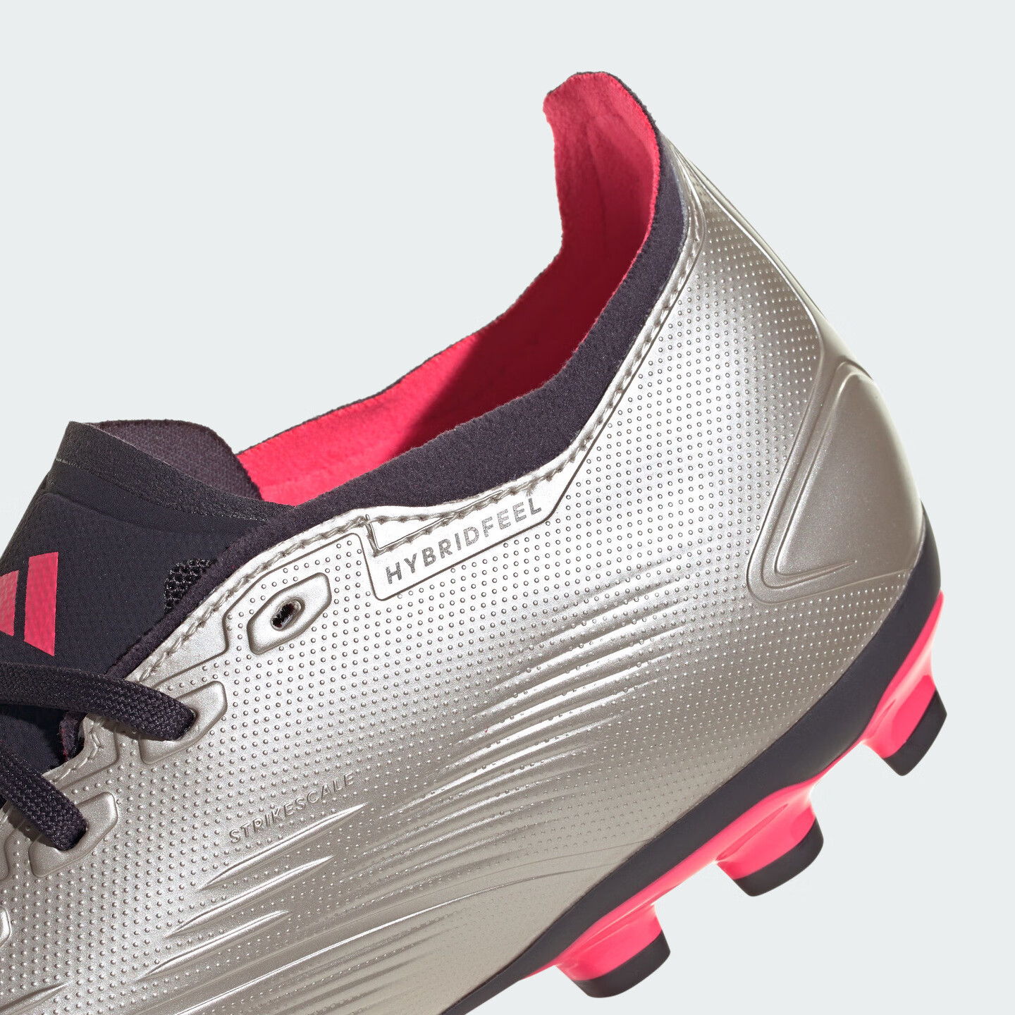 adidas PREDATOR LEAGUE人造草皮2G/3G AG定制短钉足球鞋阿迪达斯 金属银灰色/黑色/漩涡荧光红 42