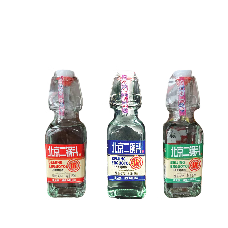 故公北京二锅头酒方平三角头标42度250ml绿瓶500ml可选清香型日常饮用 42度 250mL 1瓶 方瓶二锅头