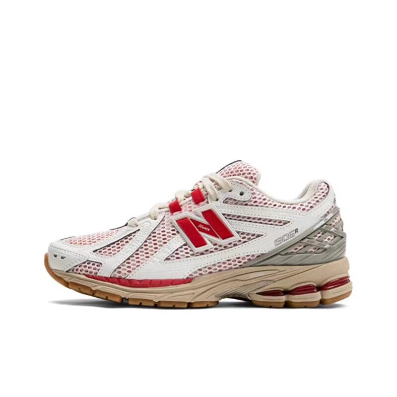 NEW BALANCE NB1906R 全智賢同款 休閑運動(dòng)鞋男鞋女鞋透氣網(wǎng)面液態(tài)銀老爹鞋 白紅M1906RO 39.5