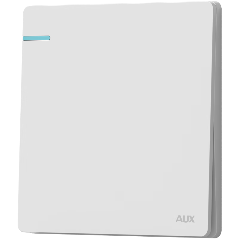 奥克斯 开关插座面板86型无边框美学大板白色墙壁开关二三插电源插座 Type-C快充插座