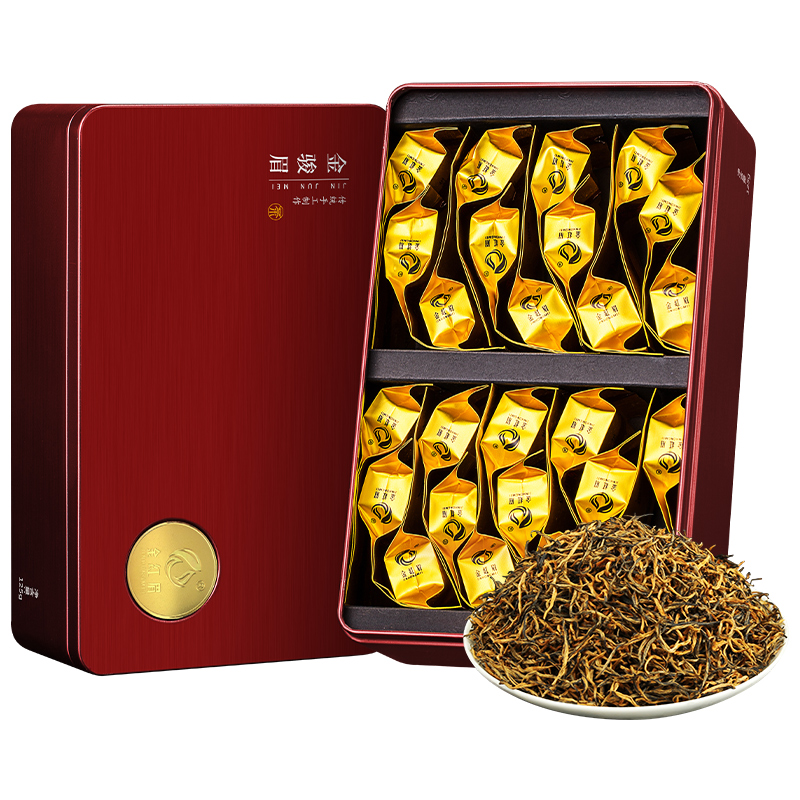 【2021新茶】金骏眉红茶茶叶 特级正宗浓香型武夷山桐木关 金红眉珍品小泡袋装礼盒250克