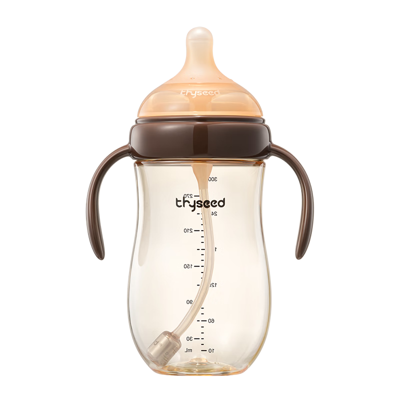 世喜奶瓶6-9个月大宝宝ppsu仿母乳奶嘴300ml带重力球手柄