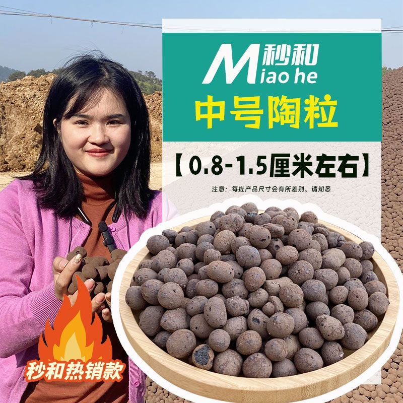 秒和陶土小顆?；ㄅ鑹|底空心保濕水綠植專用裝修回填陶?；ɑ?秒和中號(hào)(鋪面/墊底使用) 秒和陶粒精選：7.9斤