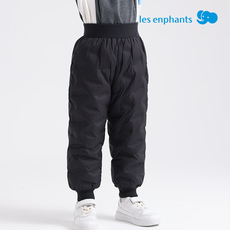 丽婴房（Les enphants）丽婴房儿童羽绒裤男女童冬季保暖裤宝宝长裤2025新款 暗夜黑 130 cm