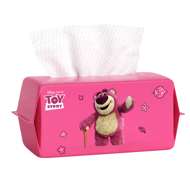 【迪士尼】洗脸巾一次性洁面巾加厚干湿两用擦脸巾便携式 草莓熊洗脸巾1包【15*20cm】