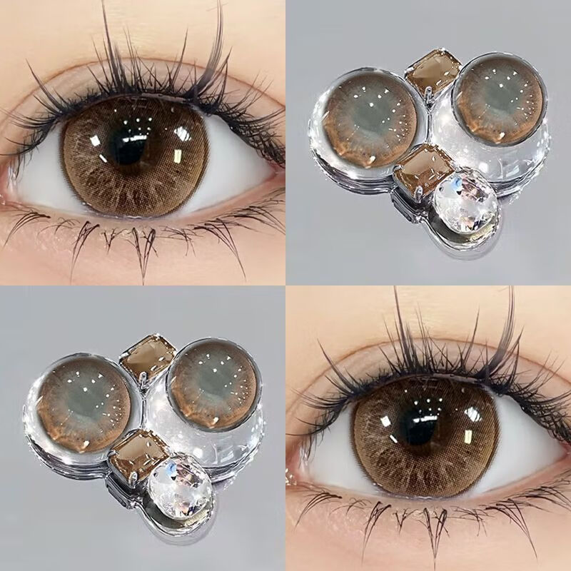 潘神荔熏美瞳年抛2025新款正品大小直径女棕色隐形眼镜半年抛ejl 嗜甜