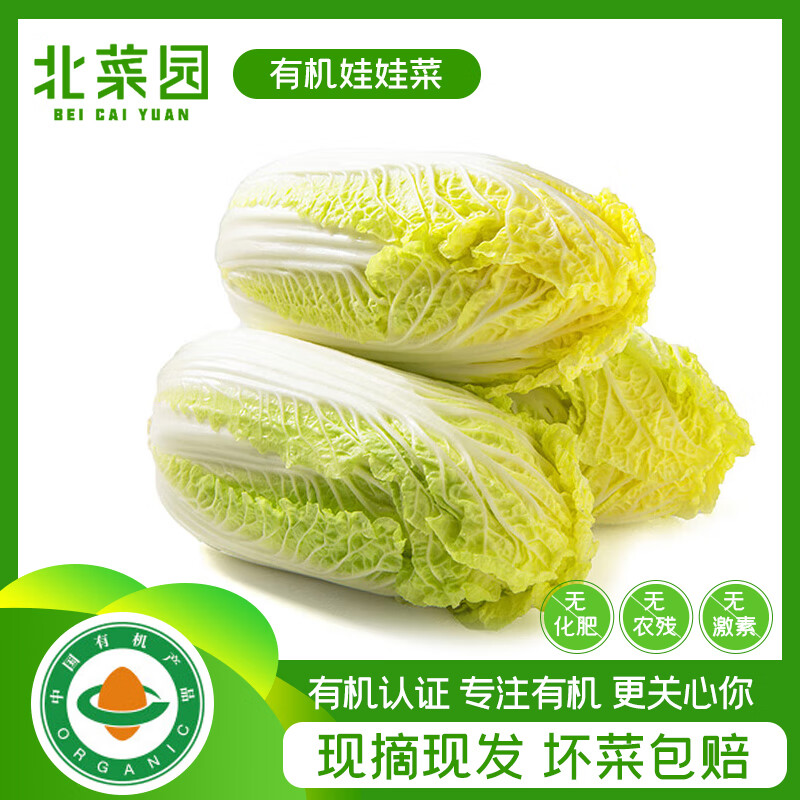 北菜园有机娃娃菜400g 有机新鲜蔬菜【进店多样加购】 火锅涮菜