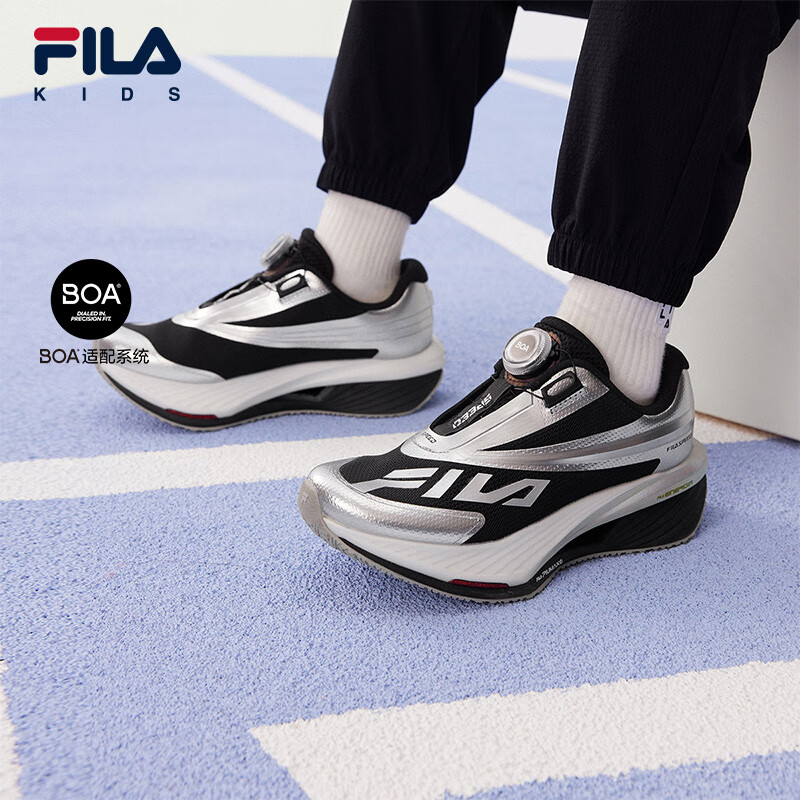 FILA���ͯЬ��ͯ�ܲ�Ь2025���＾�¿���Ů��ͯ��ťBOA�˶���Ь ��/̫����-BS 33 �ڳ�20.5cm