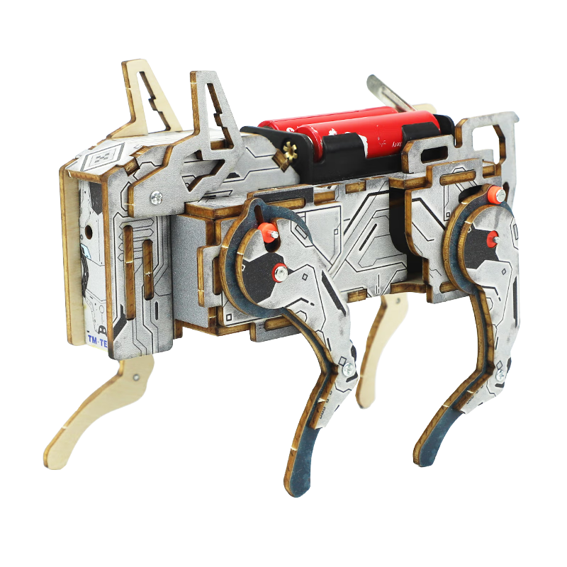 探梦科技小制作仿生电动蝴蝶儿童物理科学实验电路手工材料小发明玩具 声控机械狗