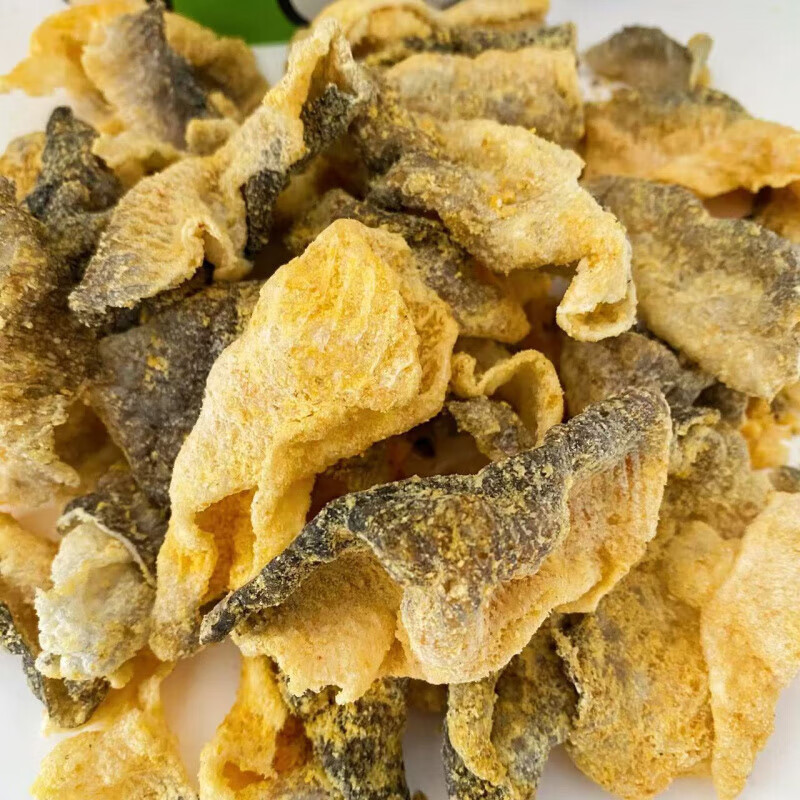 咸蛋黄鱼皮开袋即食海亿乐酥脆鱼追剧零食小吃咸蛋黄味香辣 香酥鱼皮咸蛋黄味100g