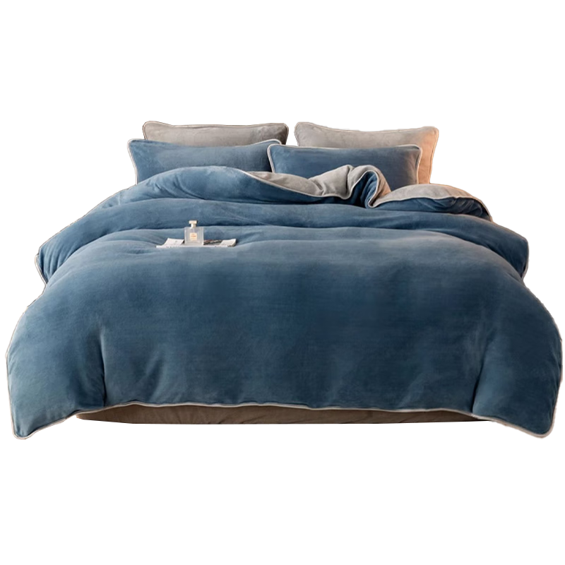 无印良品牛奶绒被套单件 冬季加厚法兰绒家用床上用品被套被罩 200*230cm