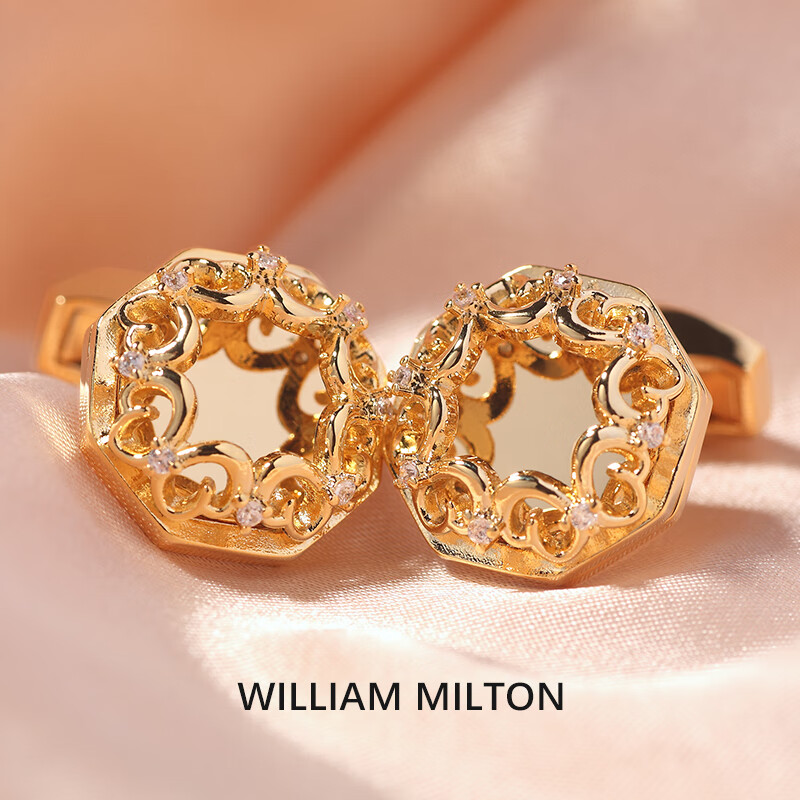 WILLIAM MILTON爱的誓言袖扣男轻奢袖口钉高端生日礼物 爱的誓言