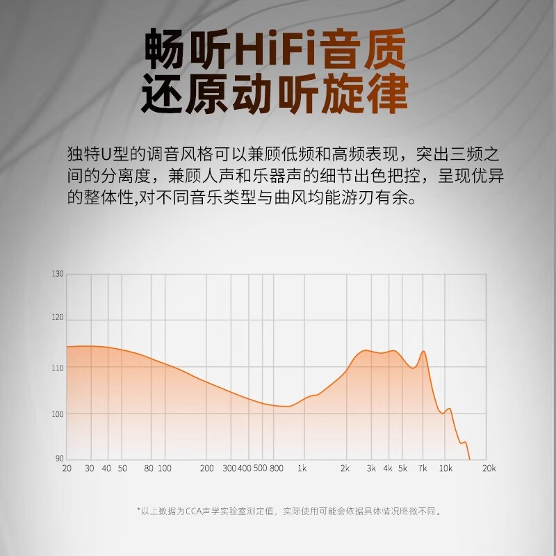 CCA  FLA动圈耳机有线入耳式HIFI高音质发烧级可换线DIY绕耳式手机 黑色【3.5mm圆孔 无麦款】