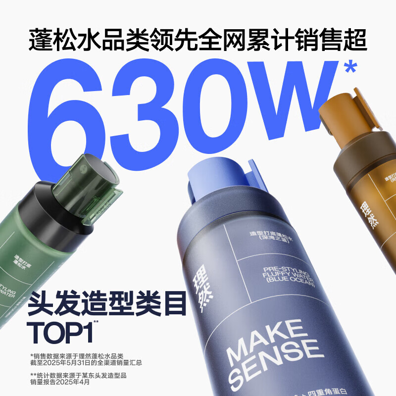 理然蓬松水头发蓬松喷雾自然高颅顶发胶持久定型喷雾清爽男女学生通用 【70%选择2瓶装】蓬松水100ml*2