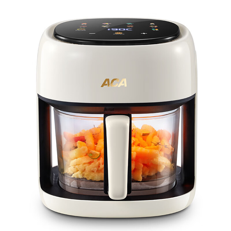 北美電器（ACA）aca北美電器空氣炸鍋家用智能可視一體機多功能烤箱大容量 白色 4L