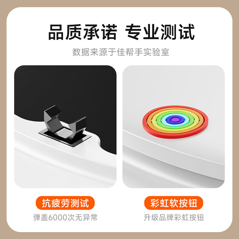 佳帮手抽绳打包卫生间垃圾桶带盖家用大号卧室客厅厨房厕所夹缝垃圾篓 【包邮】抽绳打包款-小盖 12.9L +垃圾袋*105