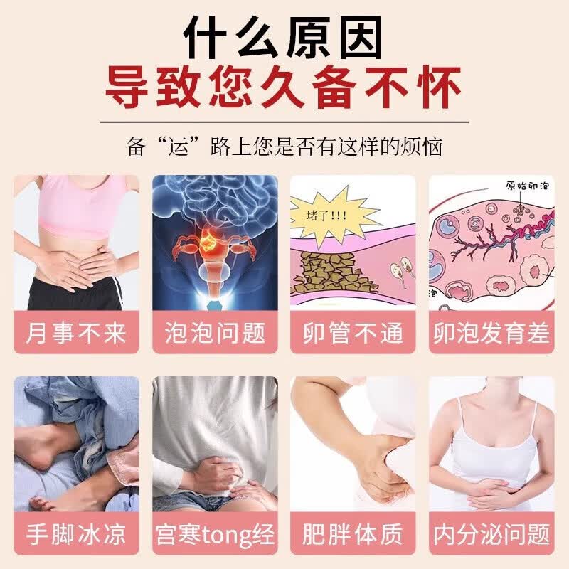 圣鑫堂备孕女性助排卵调理宫寒补气血输卵管堵塞疏通积水积液不通中药贴 五盒【一用龙凤胎】双杠来临 800%包怀孕|90天超长售后