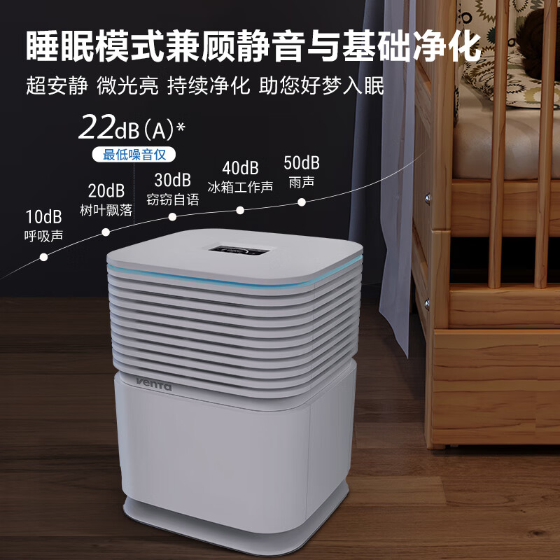 venTa[享3年滤网权益]空气净化器AP730母婴级0臭氧卧室除甲流病毒甲醛过敏原过滤花粉柳絮猫狗毛鼻炎 AP730